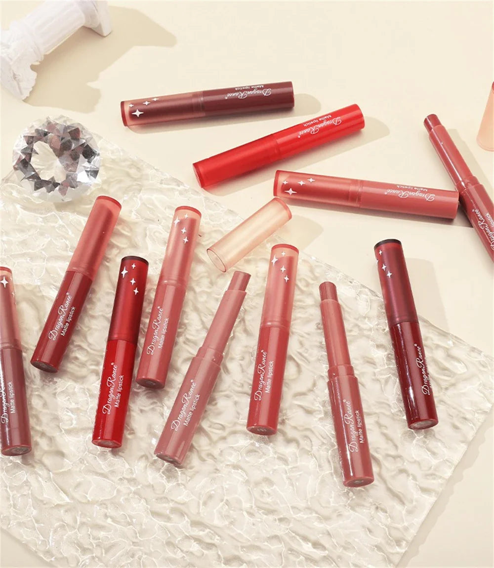 Nude Matte Waterproof Lipstick – Long-Lasting Velvet Red Lipsticks for Women, Non-Fading Lip Makeup