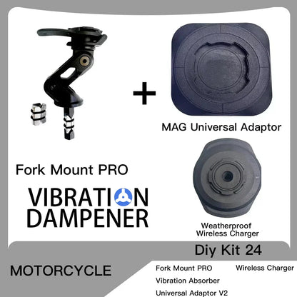 Motorcycle Fork Mount Phone Holder – PRO Adjustable Phone Mount for Bikes