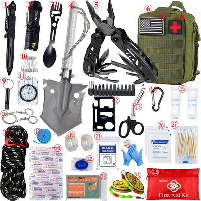 Car Survival First Aid Kit - MOLLE Outdoor Emergency Trauma Pack for Camping Hiking IFAK EDC Safety Essentials