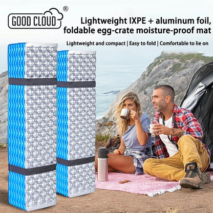 Aluminum Foil Camping Sleeping Pad - Thick Insulated Foldable Mat for Hiking & Backpacking