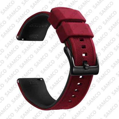 Premium Silicone Watch Band – Quick Release Rubber Strap, 18mm 20mm 22mm Replacement Watchband