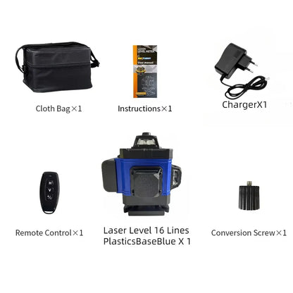 16-Line Green Laser Level — Professional Self-Leveling 360° Tripod Laser Nivel Autonivelant