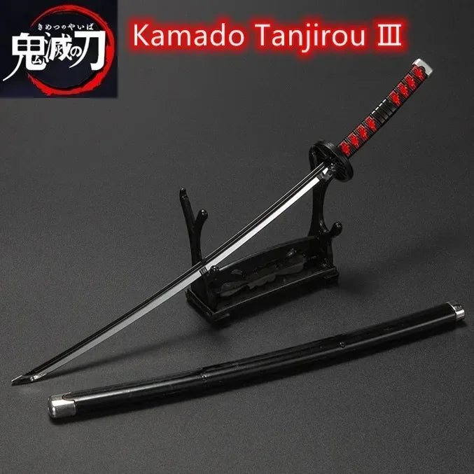 25cm Demon Slayer Metal Katana Sword Toy – Tanjirou Ghost Killer Anime Cosplay Prop & Home Decor Collection