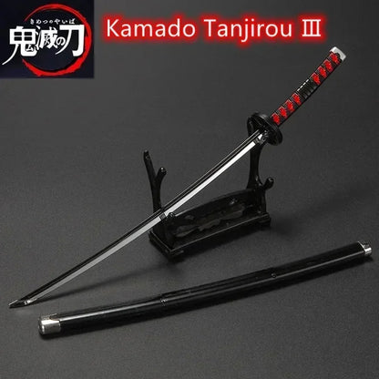 25cm Demon Slayer Metal Katana Sword Toy – Tanjirou Ghost Killer Anime Cosplay Prop & Home Decor Collection