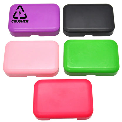 CRUSHER Rolling Paper Tobacco Box – 110mm×75mm Plastic Storage Case for Dry Herbs, Spices & Smoking Accessories