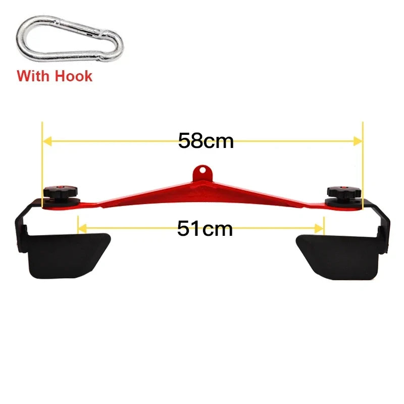 Adjustable Lat Pulldown Bar - Gym Cable Machine Handle for Biceps, Triceps & Back Workouts