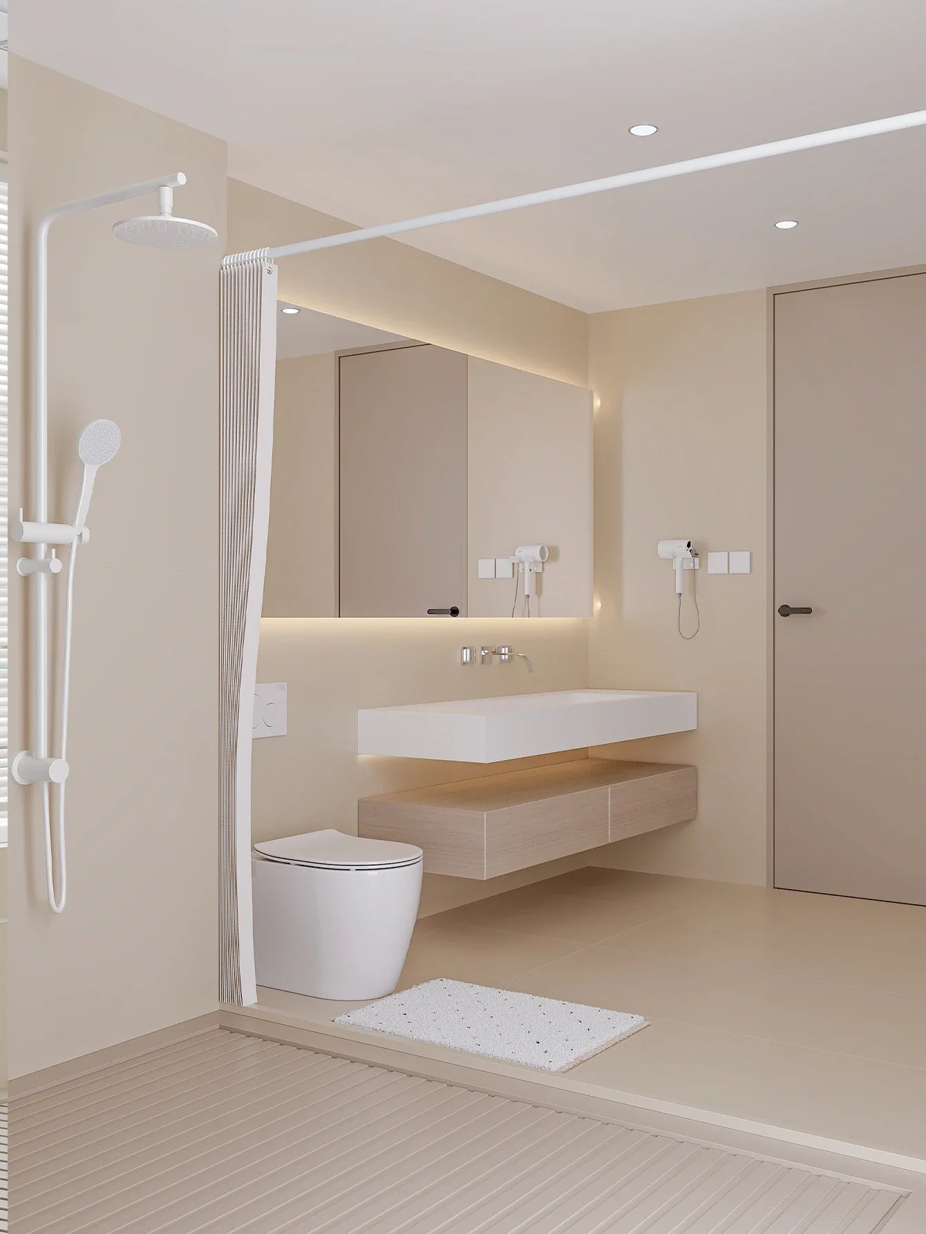 1PC Folding Curtain Series Shower Curtain: Waterproof and Suitable for Bathroom Showers - Enhance Your Bathroom Decor!