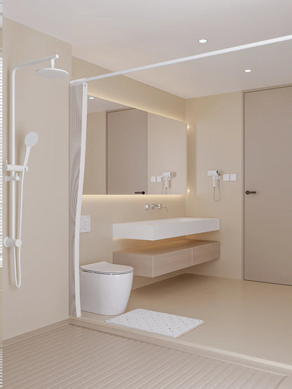 1PC Folding Curtain Series Shower Curtain: Waterproof and Suitable for Bathroom Showers - Enhance Your Bathroom Decor!