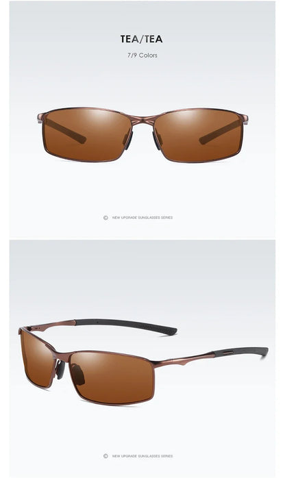 Aoron Polarized Sunglasses — Unisex Driving Mirror Sun Glasses with Metal Frame & UV400