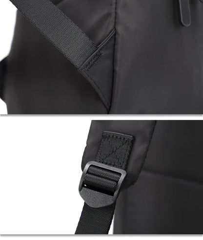 Mini Canvas Men’s Backpack – Black Rucksack, Waterproof School & Travel Bag