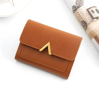 Luxury Mini Leather Wallet for Women – Small Short Fashion Purse with Credit Card Holder