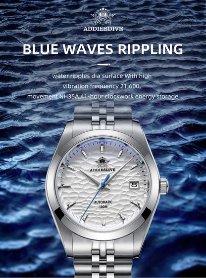 ADDIESDIVE 2024 Luxury Couple Watches – Sapphire Crystal Automatic Mechanical NH35A Steel Wristwatch for Men & Women Gift