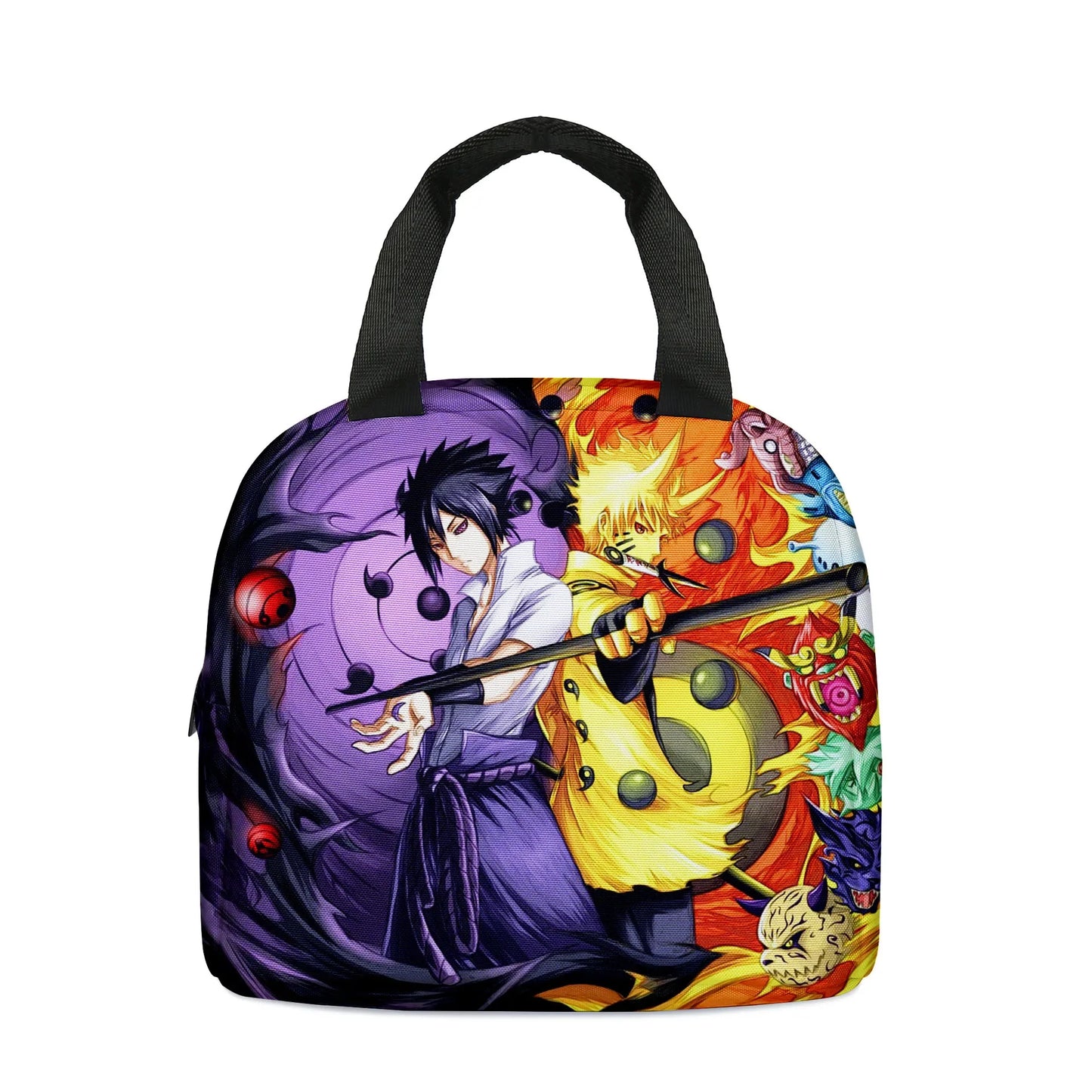 One Piece & Naruto Anime Canvas Backpack — School Shoulder Bag for Primary & Secondary Students, Gift Idea