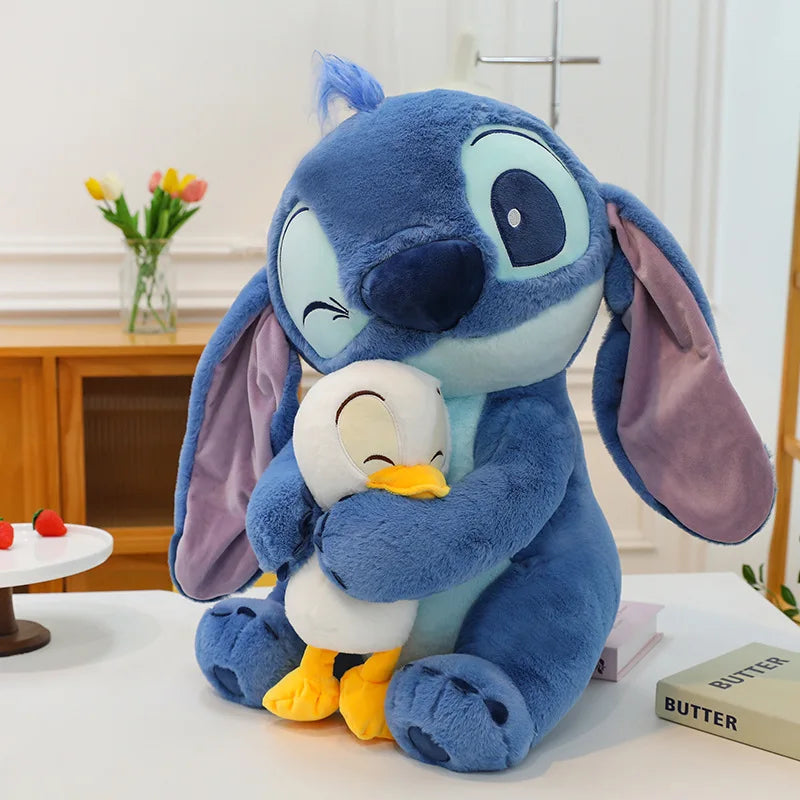 Disney Stitch Plush Doll - Lilo and Stitch Cute Duck Version, Kawaii Stuffed Toy for Christmas and Birthday Gifts