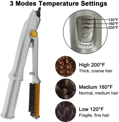2-in-1 Professional Hair Curler & Straightening Rotating Brush – Styler Hair Styling Tool