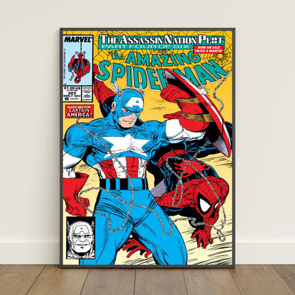 Spider-Man Comic Book Poster - Peter Parker Movie-Inspired Canvas Wall Art