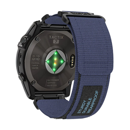 Rugged Nylon Quick Fit Watch Band — Compatible with Garmin Fenix E 8/7X/7/6/6X/5/5X/3HR
