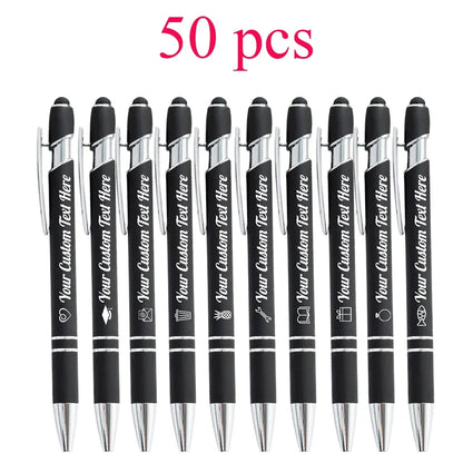 Customized Ballpoint Pen with Stylus - Personalized Metal Name & Logo Pen for Business, Graduation & Gifts