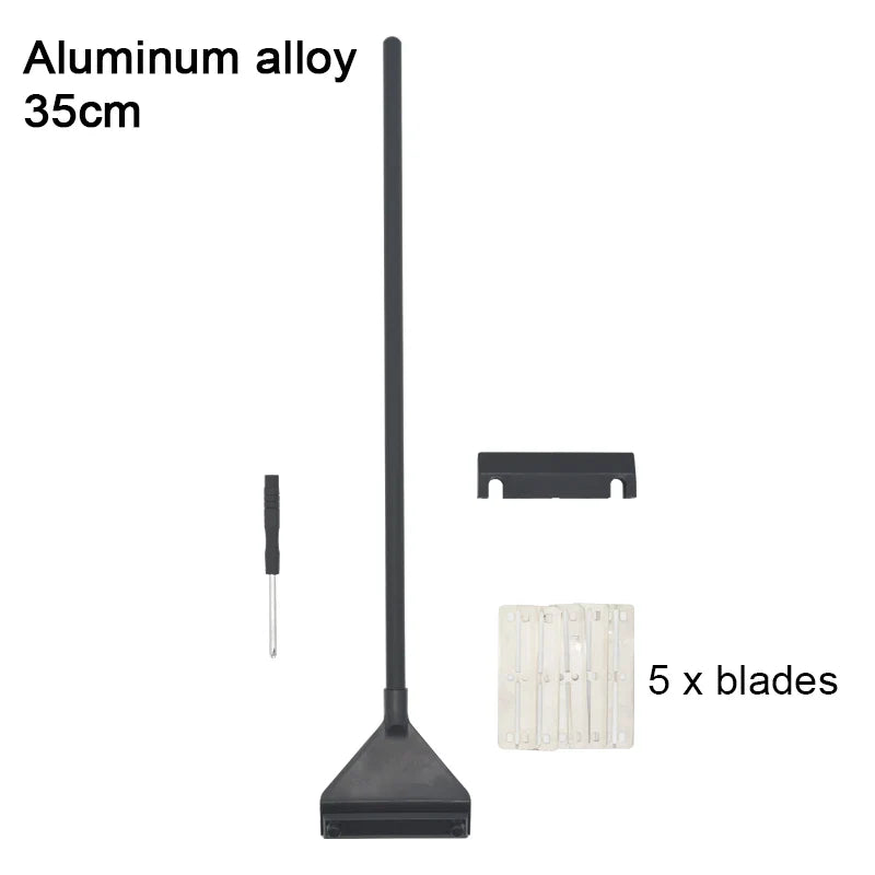 Aquarium Algae Remover Scraper – Aluminum Alloy Stainless Steel Blade Fish Tank Glass Cleaner Tool for Water Plant and Glass Cleaning Accessories