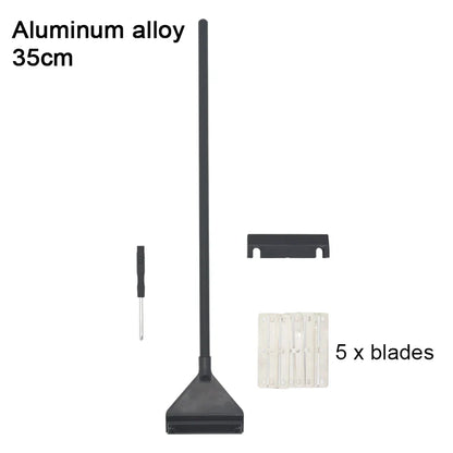 Aquarium Algae Remover Scraper – Aluminum Alloy Stainless Steel Blade Fish Tank Glass Cleaner Tool for Water Plant and Glass Cleaning Accessories