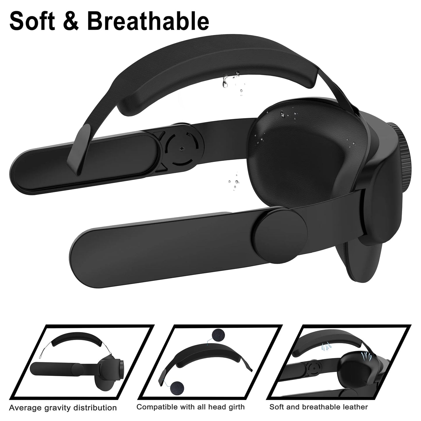 Adjustable Head Strap for Oculus Quest 2 – Elite VR Replacement for Comfort & Support