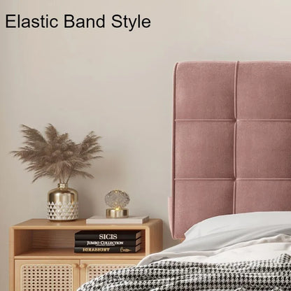 Soft Velvet Bed Head Cushion - Comfortable Backrest with Storage Pocket for Bedroom & Home Relaxation