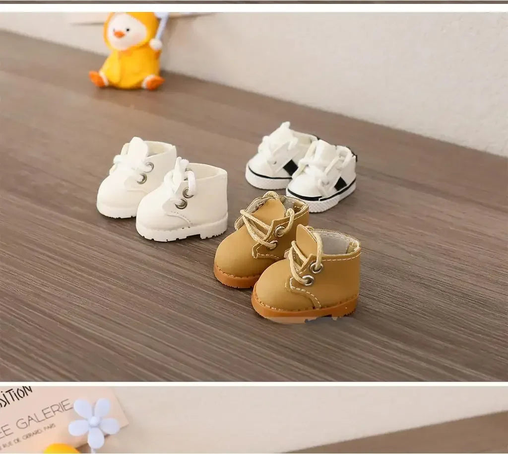 17cm LABUBU Cotton Doll Shoes - Casual Sports Footwear for Dolls, Accessories for Labubu Outfits (Only shoes)