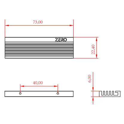 ID-COOLING M05 M.2 2280 SSD Heatsink – Aluminum Alloy NVMe Radiator with Thermal Silicone Pad for PC Cooling