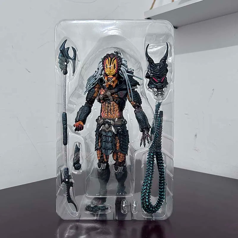 NECA Predator Clan Leader Action Figure — Deluxe Concrete Jungle Alien Warrior Model Toy & Desk Decor Gift