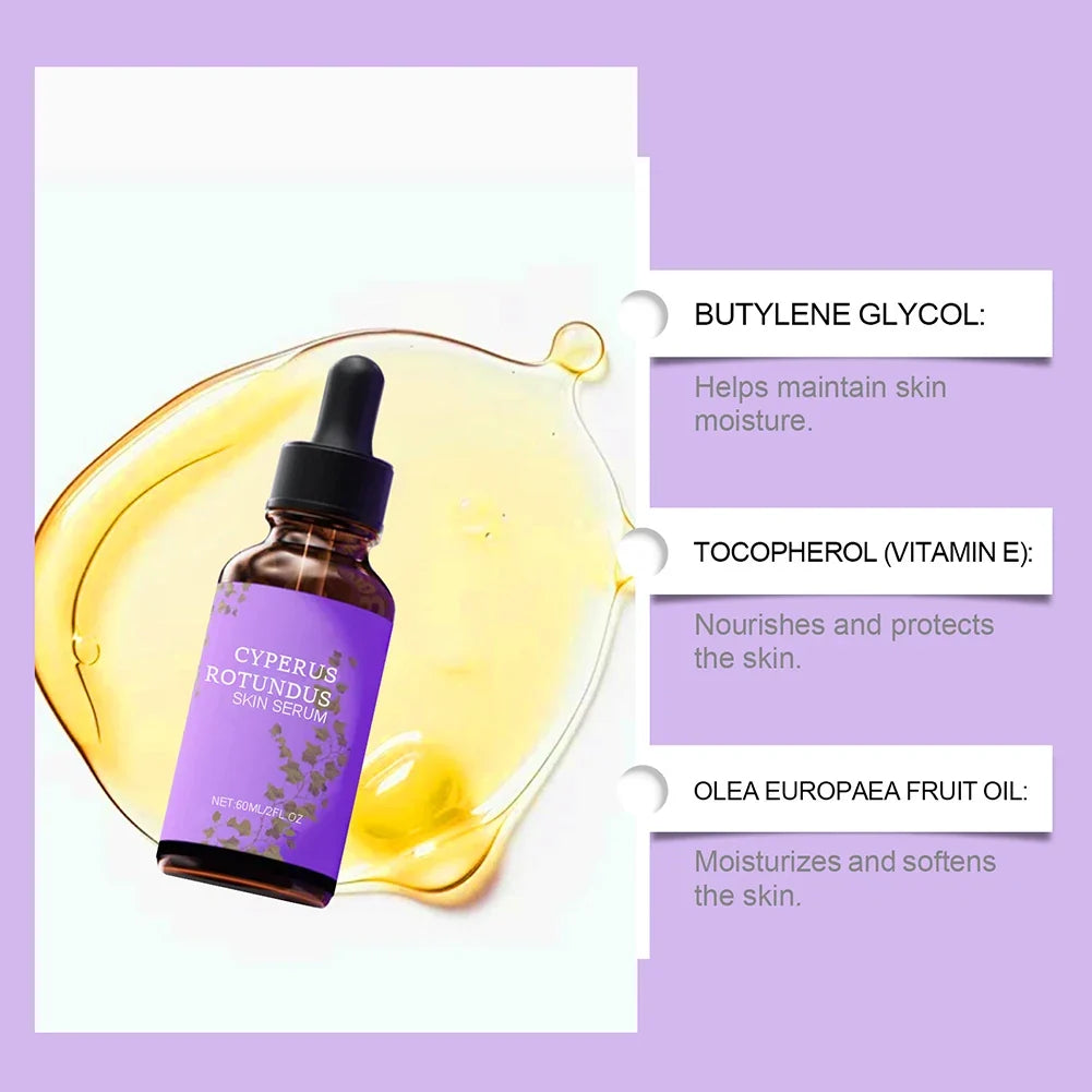 Cyperus Rotundus Hair Growth Inhibitor Oil - Gentle Body Hair Growth Slowing Treatment for Women & Men