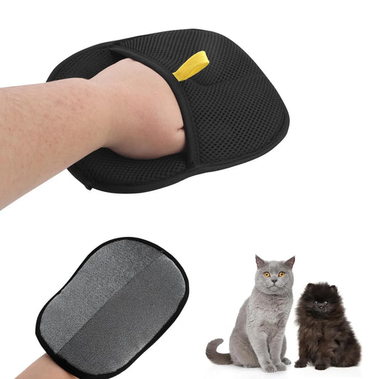 Pet Hair Removal Gloves – Reusable Double-Sided Grooming Tool, Removes Fur from Pets and Carpets