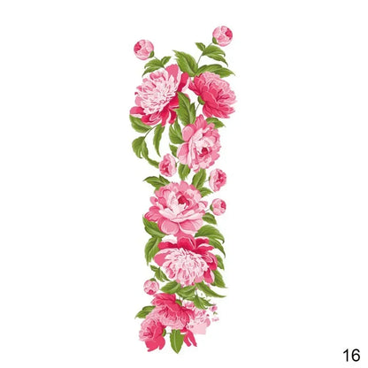 16 Designs Full Arm Temporary Tattoo Sleeves - Waterproof Body Art Stickers for Men & Women Fashion Style