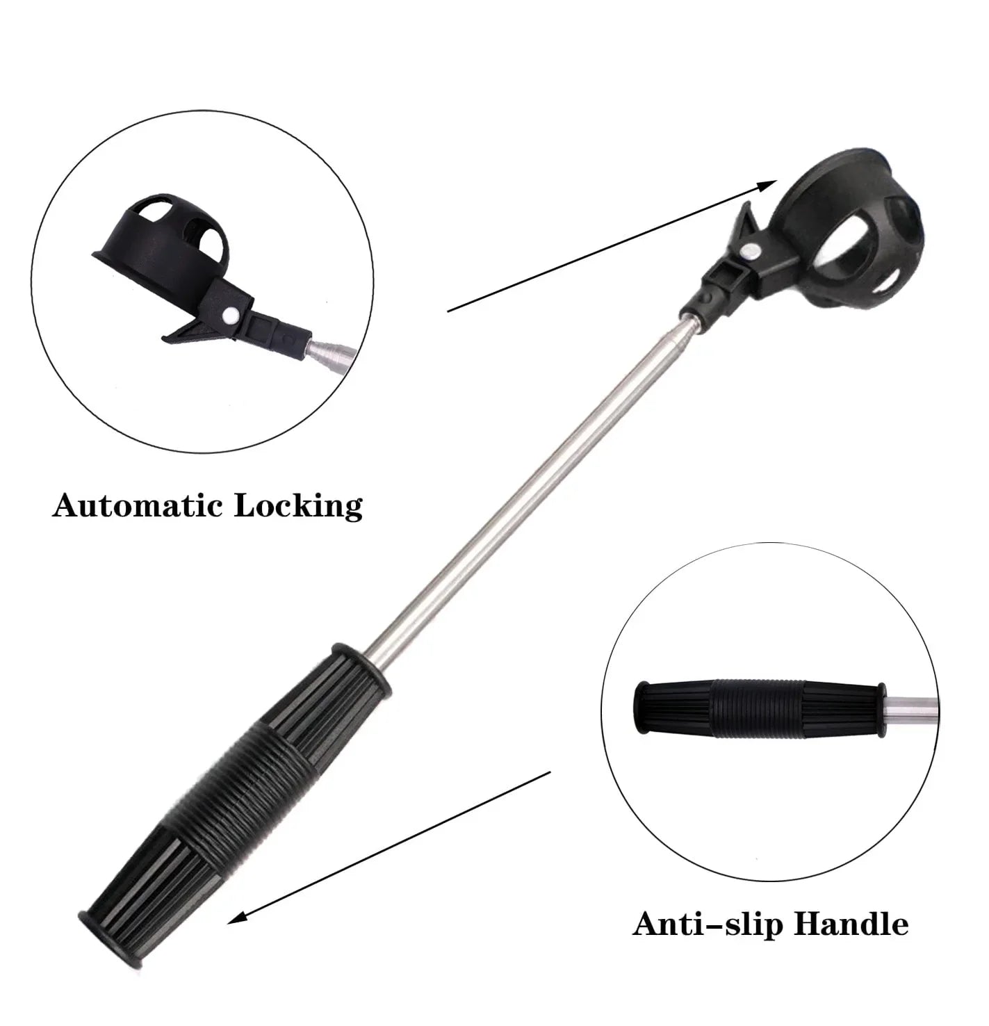 Golf Ball Retriever for Water – Telescopic Portable Picker with Automatic Locking Scoop