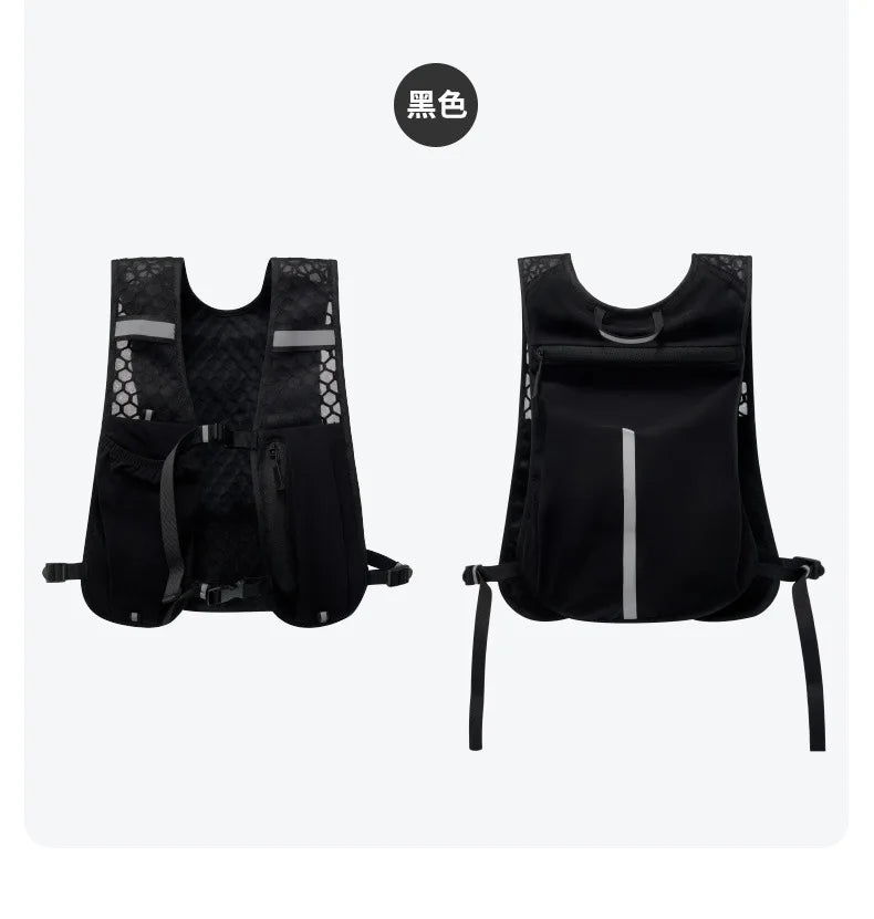 Lightweight Reflective Running & Biking Vest | Hydration Chest Pack with Phone Storage Pocket