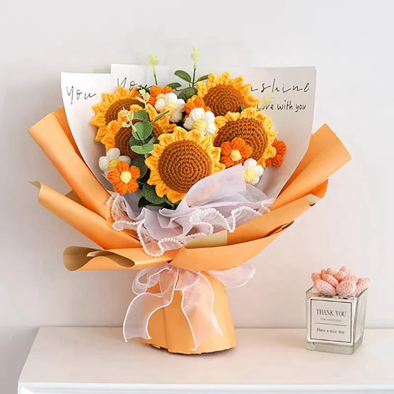 Graduation Bouquet 2025 – Crochet & Knitted Artificial Flowers for Wedding, Valentine’s & Special Occasion Gifts