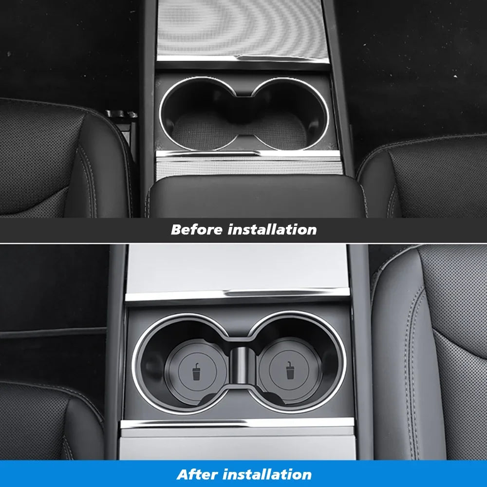 Center Console Cup Holder – Water Bottle Holder for Tesla Model Y (2025–2026) & Model 3 Highland