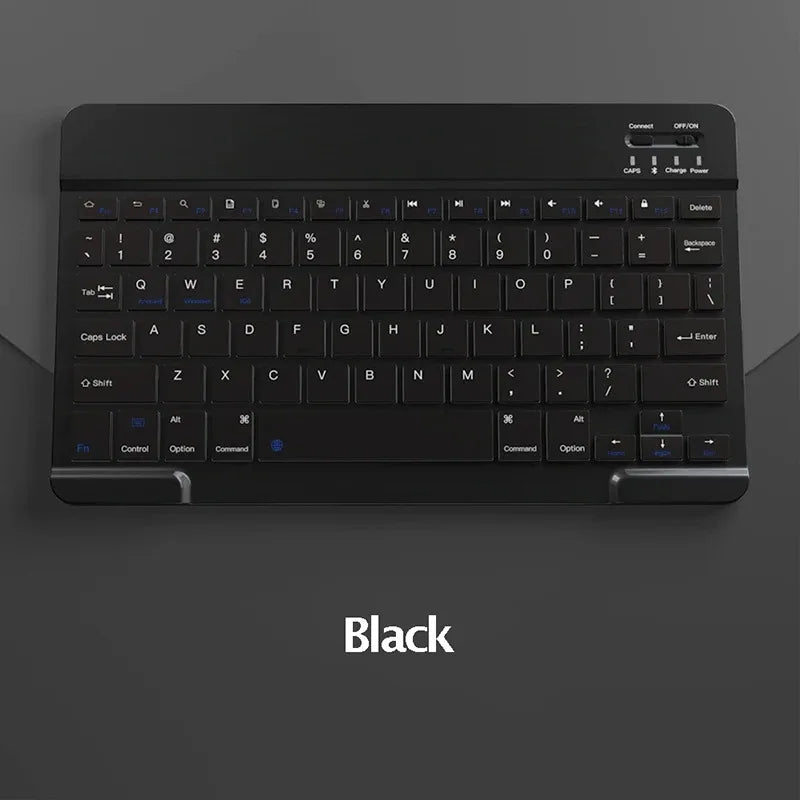 Spanish/English 10-Inch Bluetooth Keyboard – Wireless Rechargeable Universal Keyboard for iPad Air, Pro, Phone, Tablet, Laptop