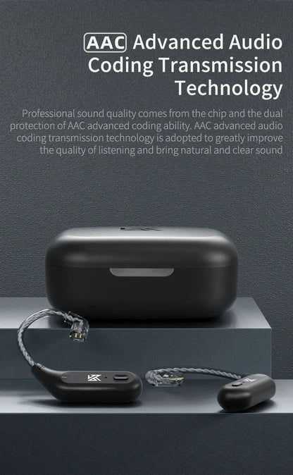 KZ AZ09 HD Bluetooth Earphones – Wireless HIFI Ear Hook Headset with Charging Case, Compatible with KZ EDXPRO ZSNPRO ZS10PRO