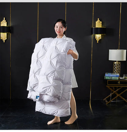 Goose Down Soft Duvet – Luxury Bedding Comforter, King, Queen & Twin Size, Super Warm Bread Shape Quilt