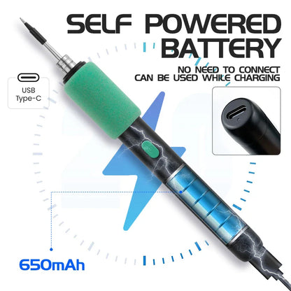 15W USB Soldering Iron — Portable Wireless Electric Soldering Tool with Type-C