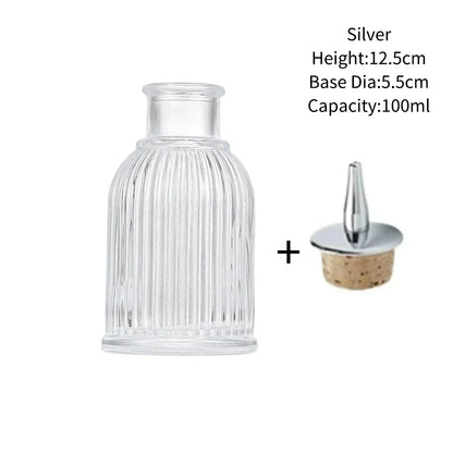 Vintage Glass Cocktail Bitters Bottles — Stainless Steel Cap Seasoning & Bar Accessories for Kitchen & Bartender Use