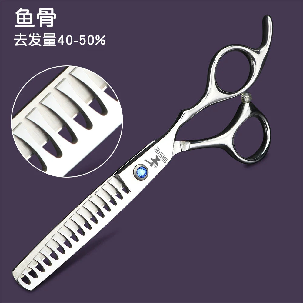XUANFENG 6-Inch Barber Scissors Set – Japanese 440C Steel Hair Cutting & Thinning Shears