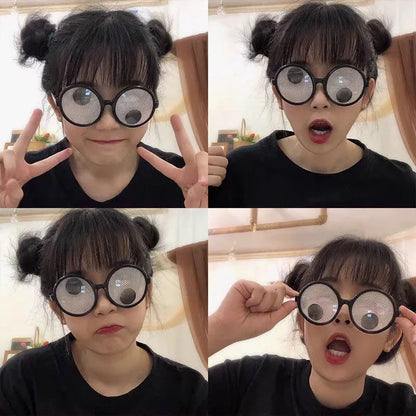 Funny Rolling Eyeball Glasses - Halloween, Christmas & Masquerade Costume Party Accessory
