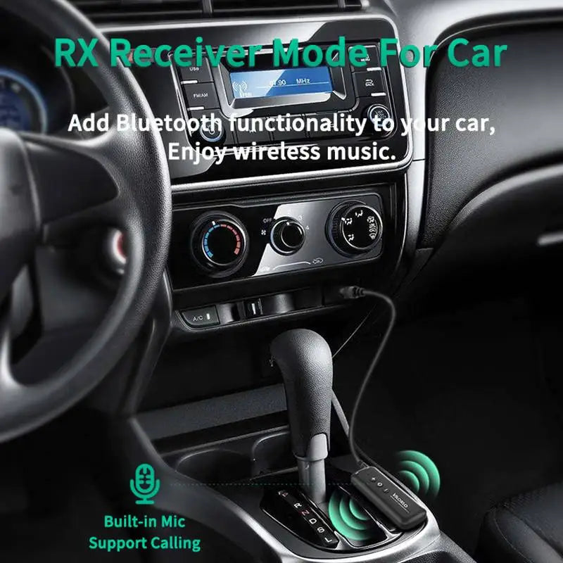 3 in 1 Bluetooth 5.3 Audio Receiver & Transmitter – 3.5mm AUX, USB Wireless Adapter with Mic for TV, PC, Headphones & Car