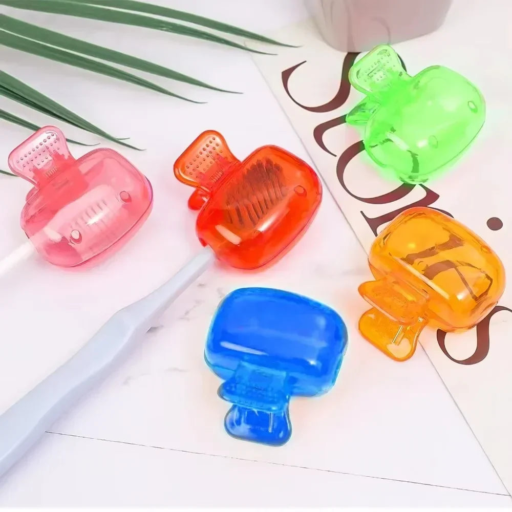 20PCS Toothbrush Head Cover Clips - Portable Dustproof Toothbrush Protectors for Travel, Camping & Bathroom Storage