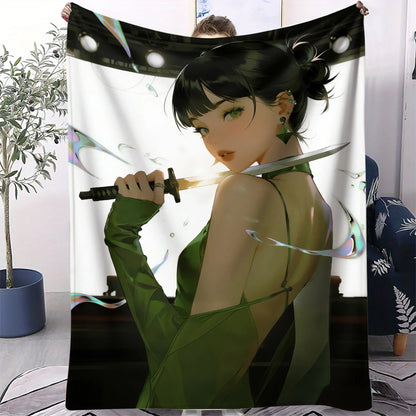 K-Pop Demon Hunters Flannel Blanket – 31 Styles Anime Throw for Home, Travel & Camping Fan Gift