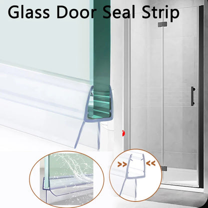 Shower Door Bottom Seal Strip – 4-6mm Frameless Glass Bathroom Door Sweep 50cm 2pcs