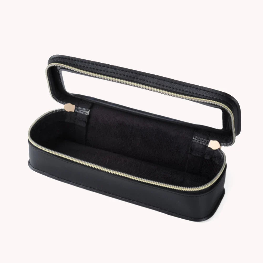 Women’s PU Transparent Makeup Brush Bag – Dual Zipper Travel Cosmetic Brush Holder Case