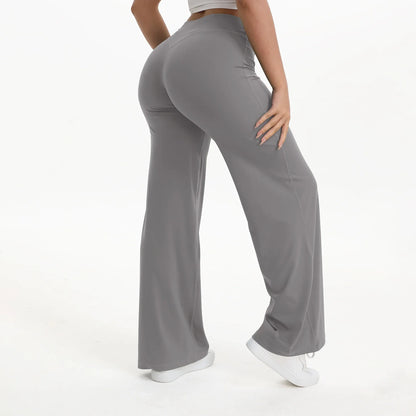 NCLAGEN SoftMotion Women’s Straight Leg Yoga Pants, Mid-Waist Gym Leggings, Naked Feel Pilates & Running Sports Trousers