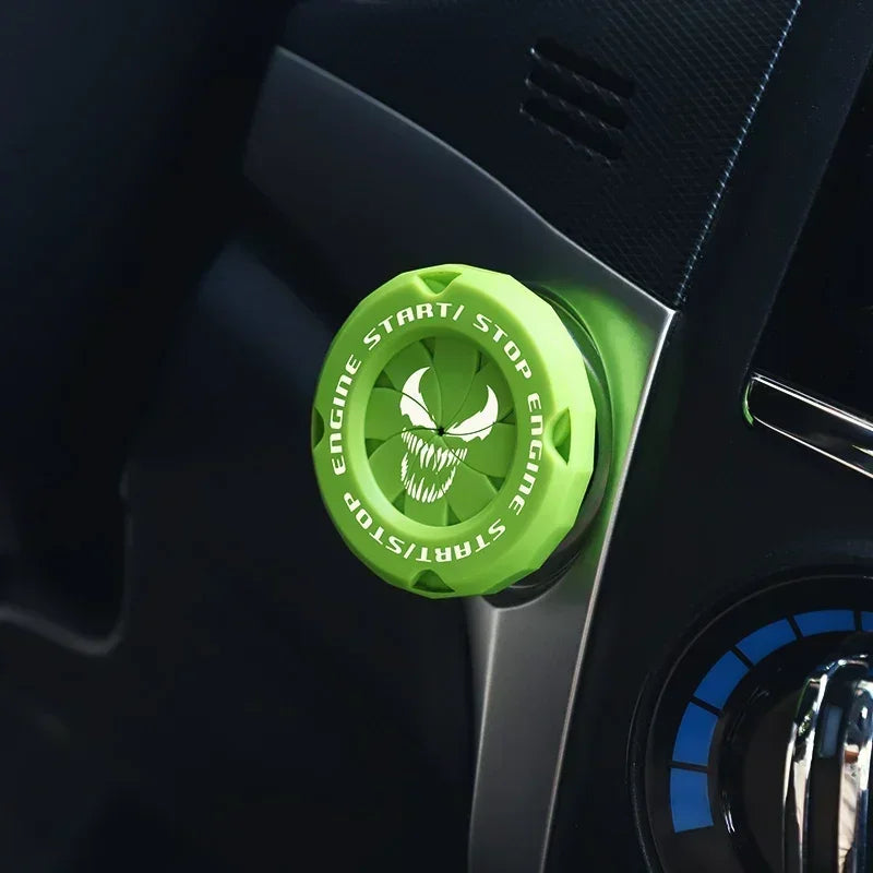 Car One-Key Start/Stop Button Cover – Engine Ignition Protective Sticker for Car & Motorcycle Interior Decoration
